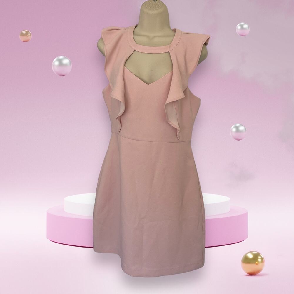 BCBGeneration Blush Cutout Keyhole Dress 6